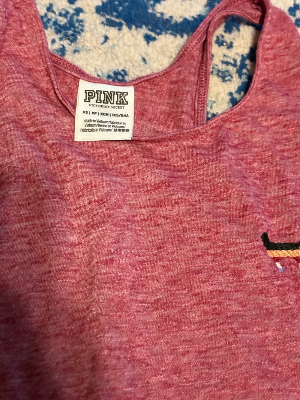 PINK Victoria's Secret Heather Raspberry Racerback Tank - Picture 4 of 4